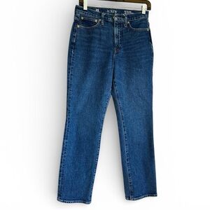 J. Crew Dark Wash 96 Stretch High Rise Straight Jeans